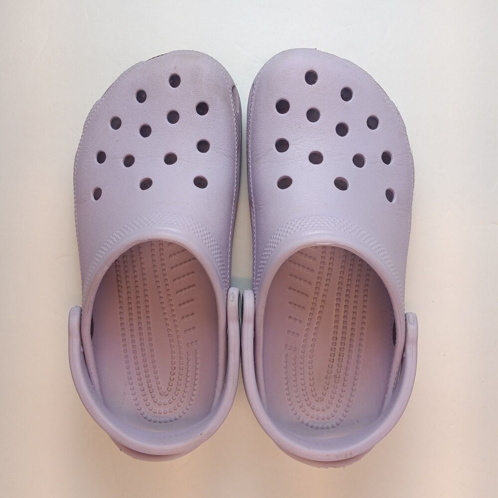 Crocs Classic Clogs Mens5/Womens7 Purple Unisex Slip On Shoes - Picture 3 of 9